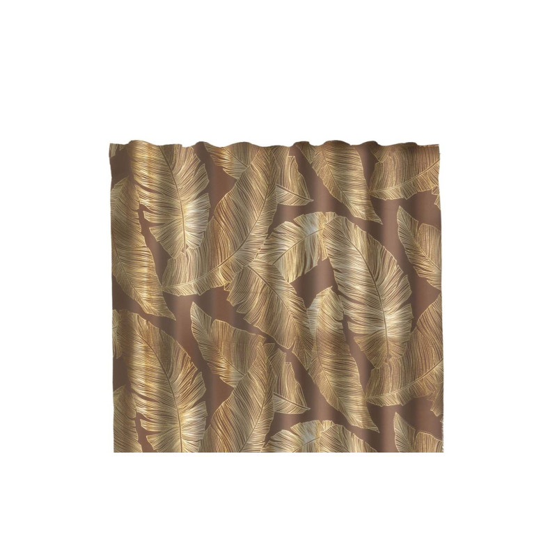 Zasłona z taśmą GREAT CHIC 135x300 beż/zło